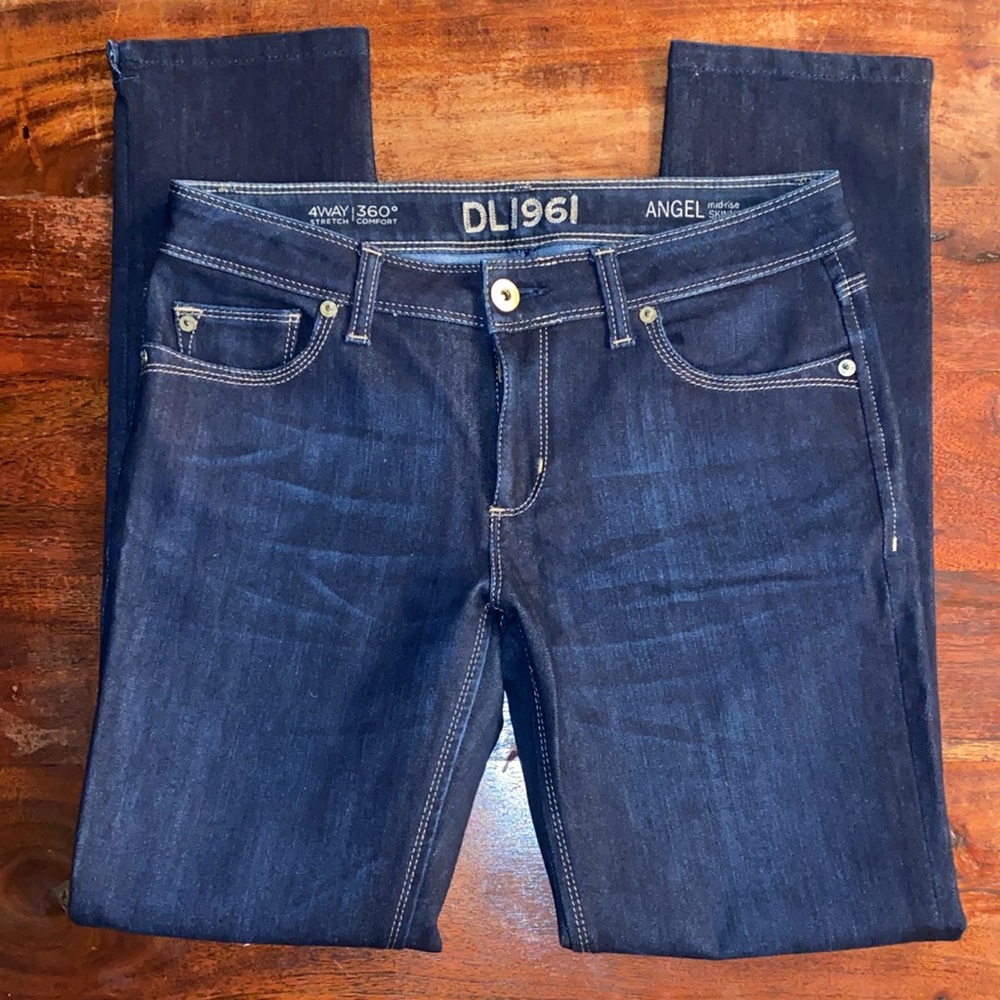 DL 1961 Angel Mid Rise Stretch Skinny Ankle Jeans